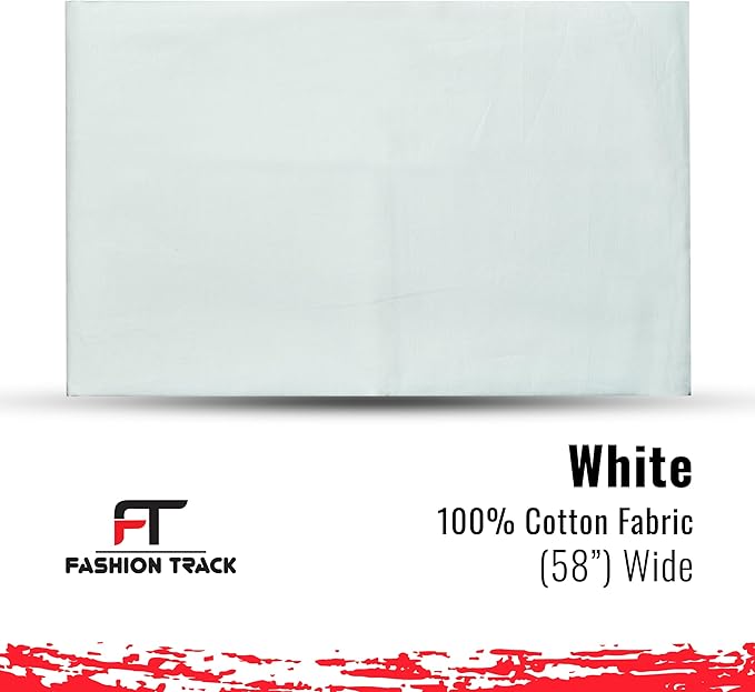 100% Plain White Cotton Full Roll - 25m