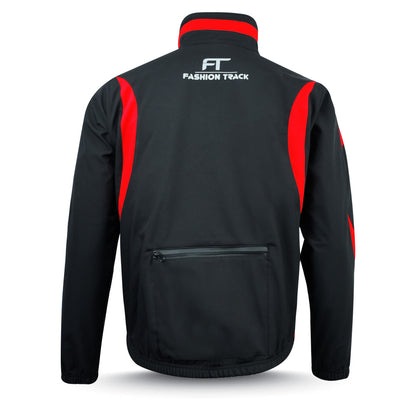 Soft Shell Cycling Jacket – Water-Resistant, Fleece-Lined, Reflective Cycling Jacket for Fall/Winter