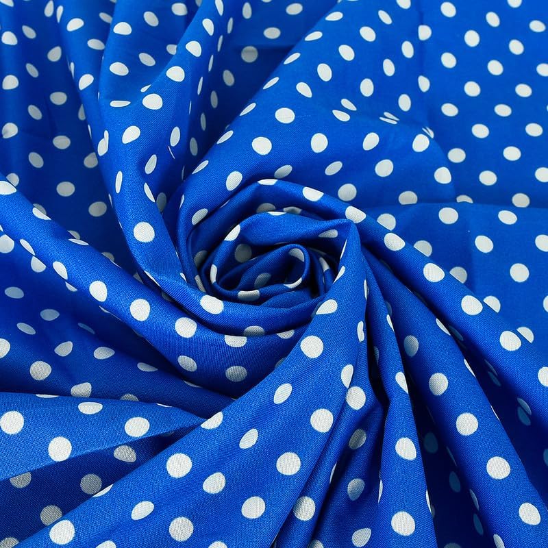 100% Cotton Polka Dot Fabric with 8mm Dot Print for Quilting | Fashion Track