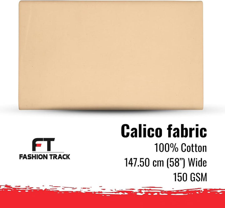 100% Natural Calico Fabric – Durable, Eco-Friendly & Unbleached