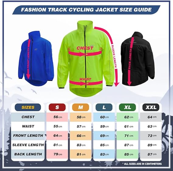 Men’s Cycling Rain Jacket - Waterproof, Breathable, Reflective, Packable