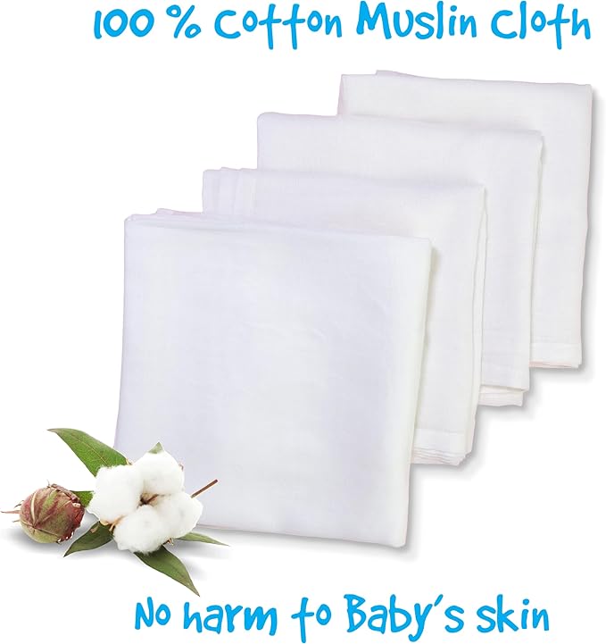 Bamboo Cotton Muslin Baby Cloths – 66x66 cm – Soft & Breathable