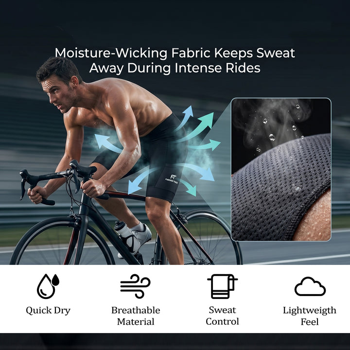 Men’s MTB Cycling Shorts - Breathable, Padded, Reflective