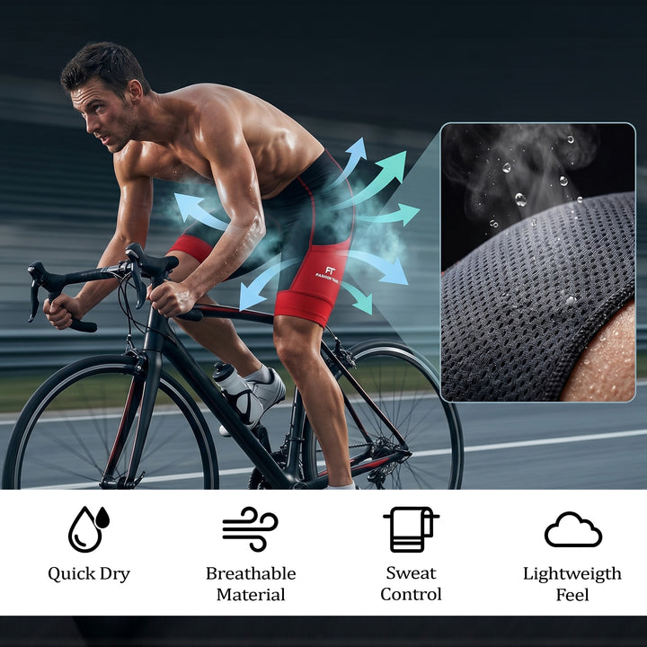 Men’s MTB Cycling Shorts - Breathable, Padded, Reflective