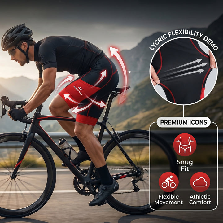 Men’s MTB Cycling Shorts - Breathable, Padded, Reflective