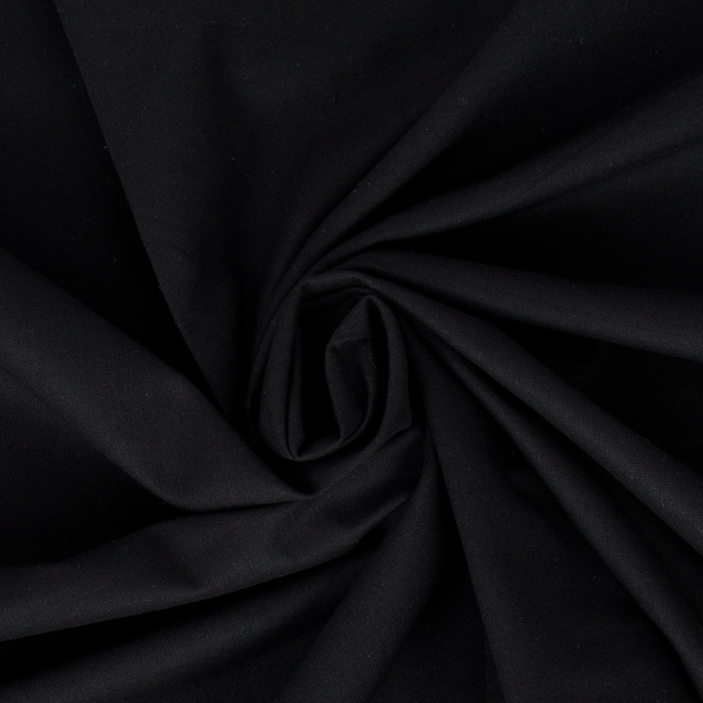 Black Colour Plain Cotton Fabric