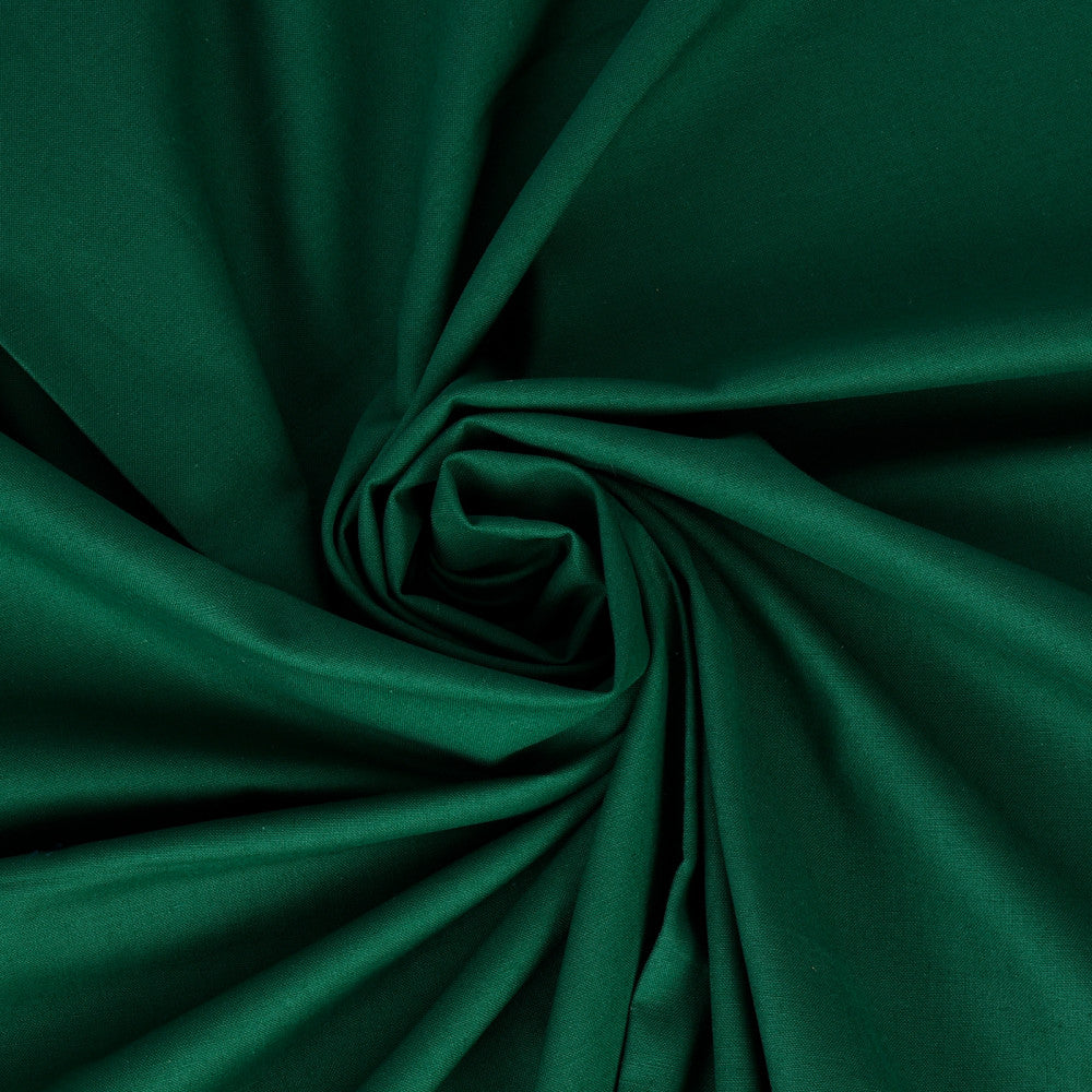 Bottle Green Colour Plain Cotton Fabric