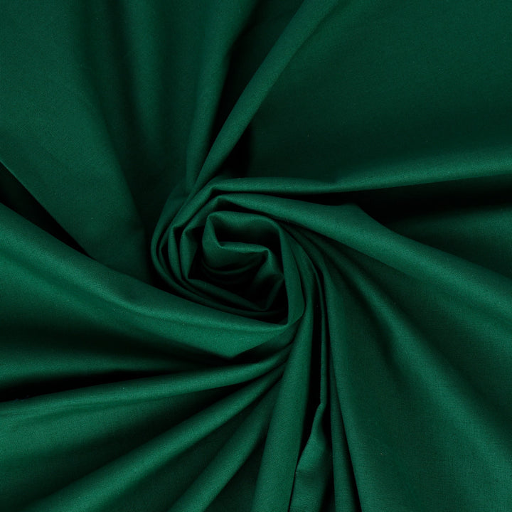 Bottle Green Colour Plain Cotton Fabric