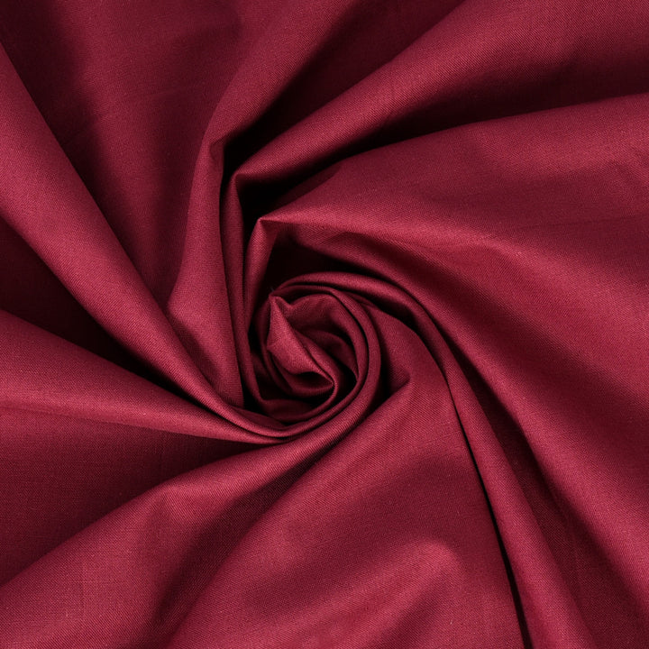 Buy Plain Cotton Fabric Burgundy Colour