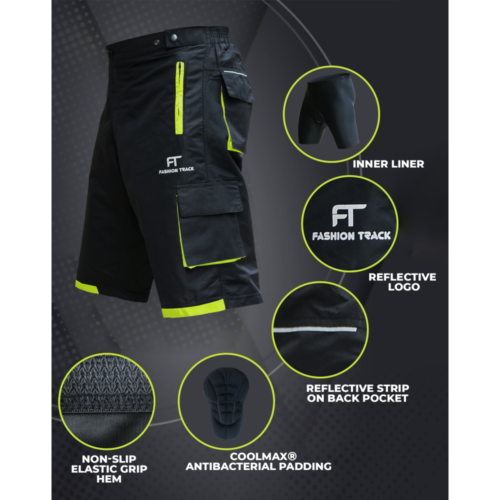 MTB Cycling Shorts Featuring Removable Padded Inner Liner