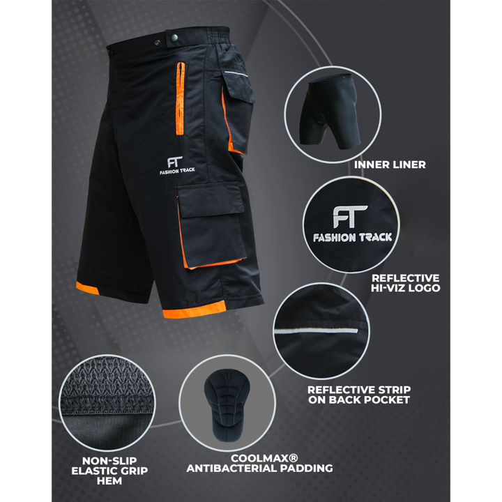 Mountain Bike Shorts with Six Utility Pockets for Trail Riding