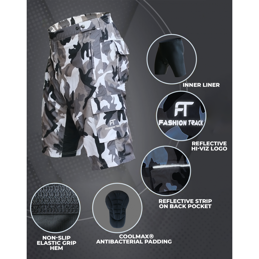 MTB Cycling Shorts for Men with Lightweight Performance Fabric