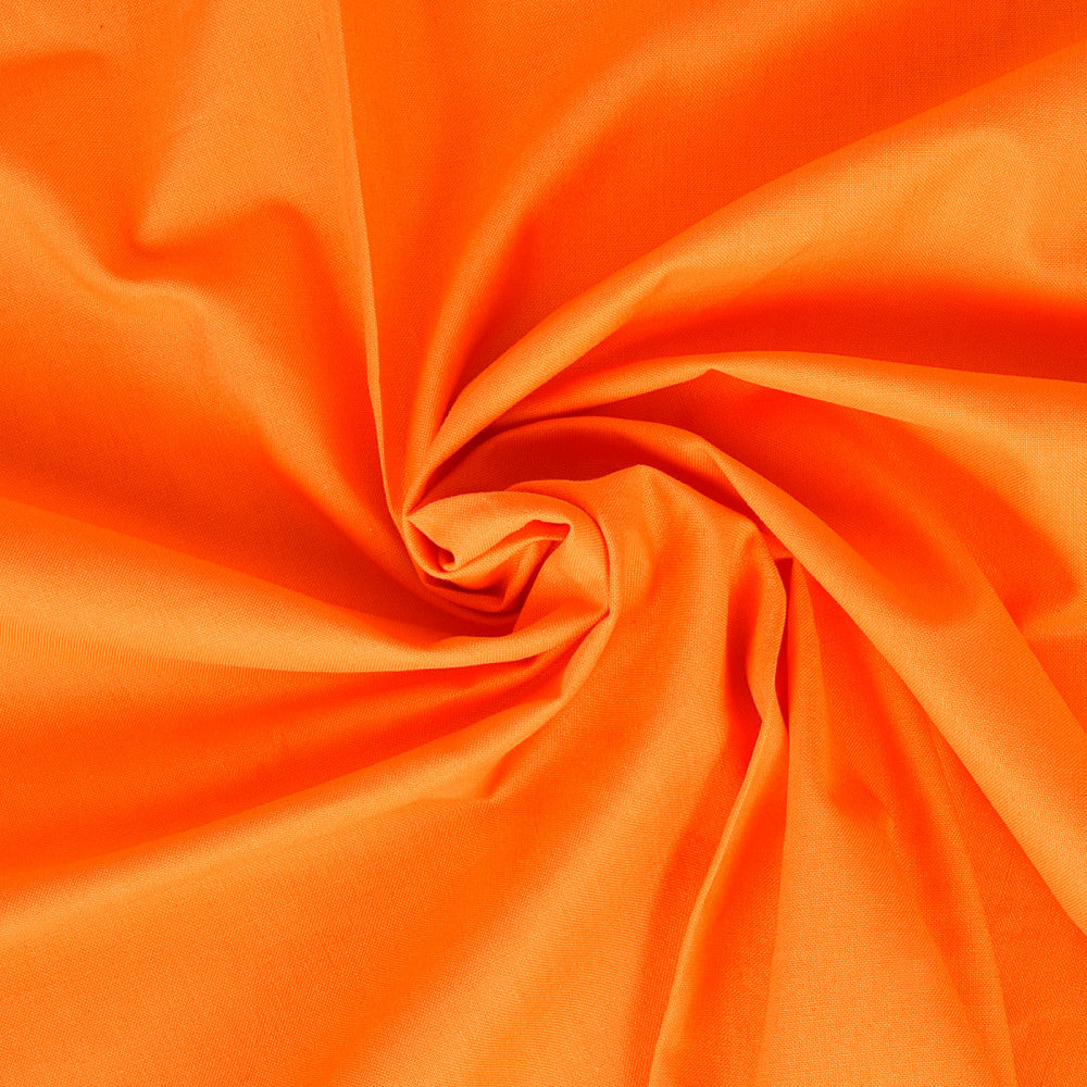 Orange Colour Plain Cotton Fabric