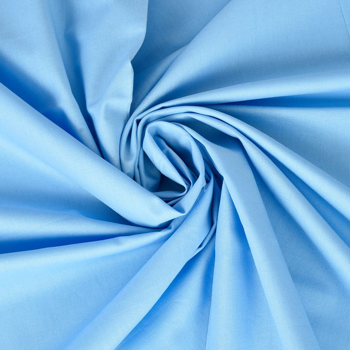 Plain Cotton Fabric Light Blue Colour
