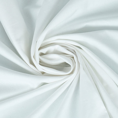 100% Plain White Cotton Full Roll - 25m