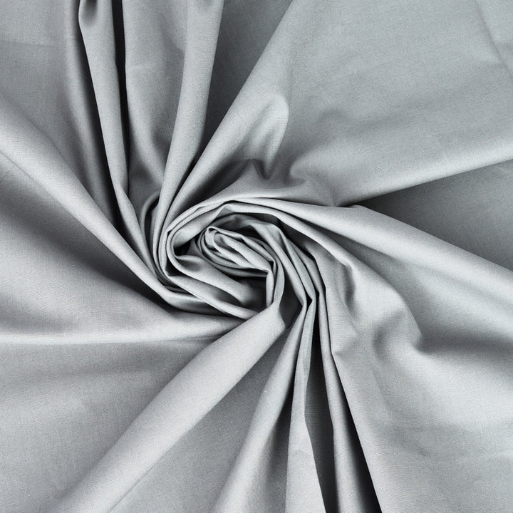 Plain Cotton Fabric in Grey Colour