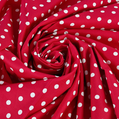 Polka Dot 100% Cotton Fabric – 8mm Print