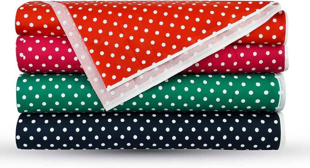 Polka Dot 100% Cotton Fabric – 8mm Print