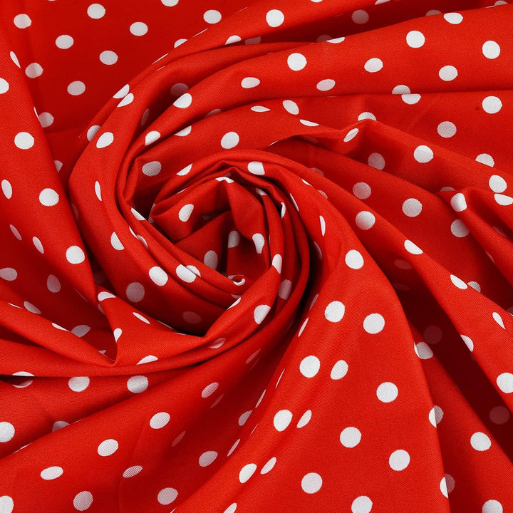 Polka Dot Cotton Fabric 8mm Black Dots on White 100% Soft Cotton Per Meter