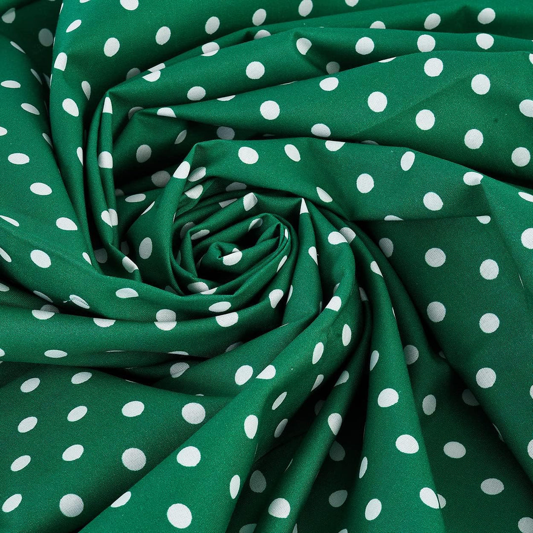 100% Cotton Polka Dot Fabric with 8mm Printed Dots Sold Per Meter