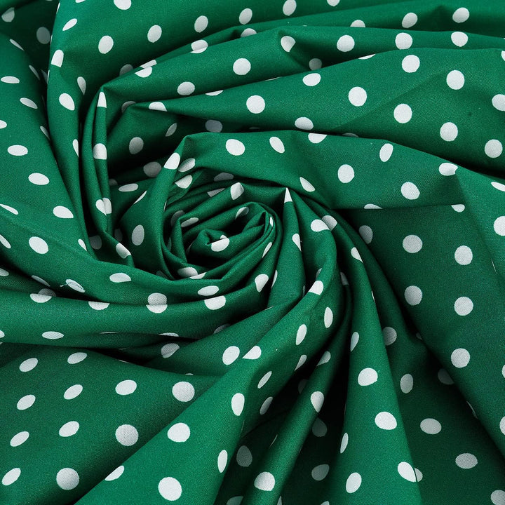 100% Cotton Polka Dot Fabric with 8mm Printed Dots Sold Per Meter