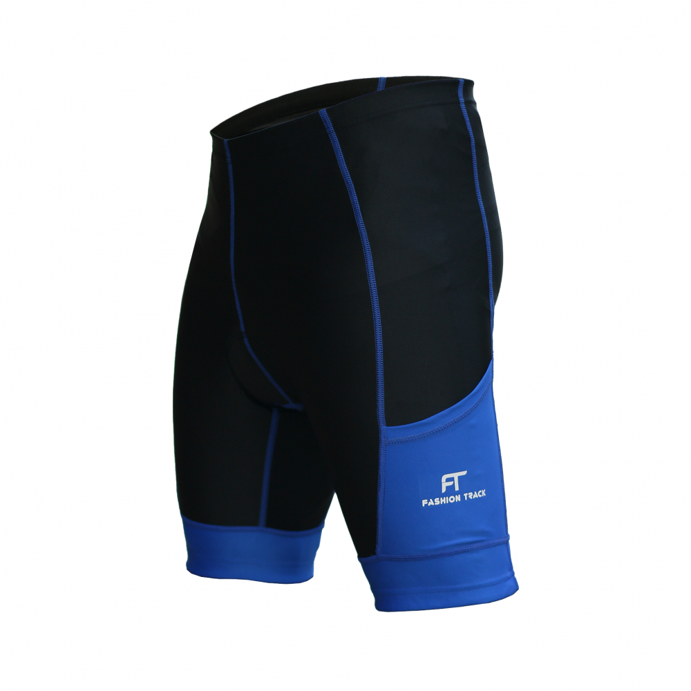 Rear View of Men's Padded Cycling Shorts with Reflective Details