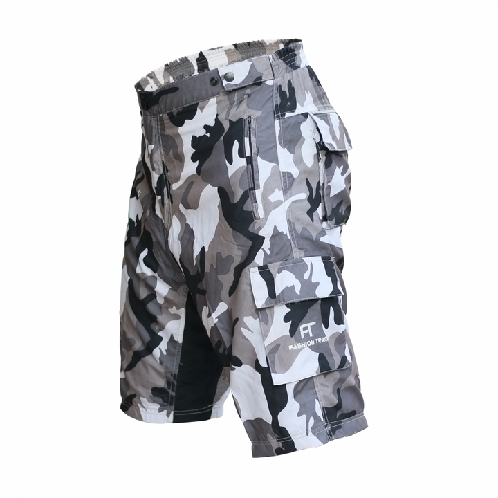 Side View of MTB Cycling Shorts with Adjustable Waist and Cargo Pockets