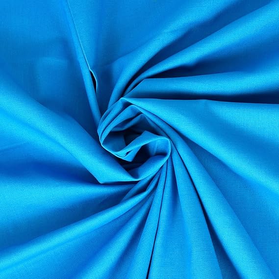 Turquoise Colour Plain Cotton