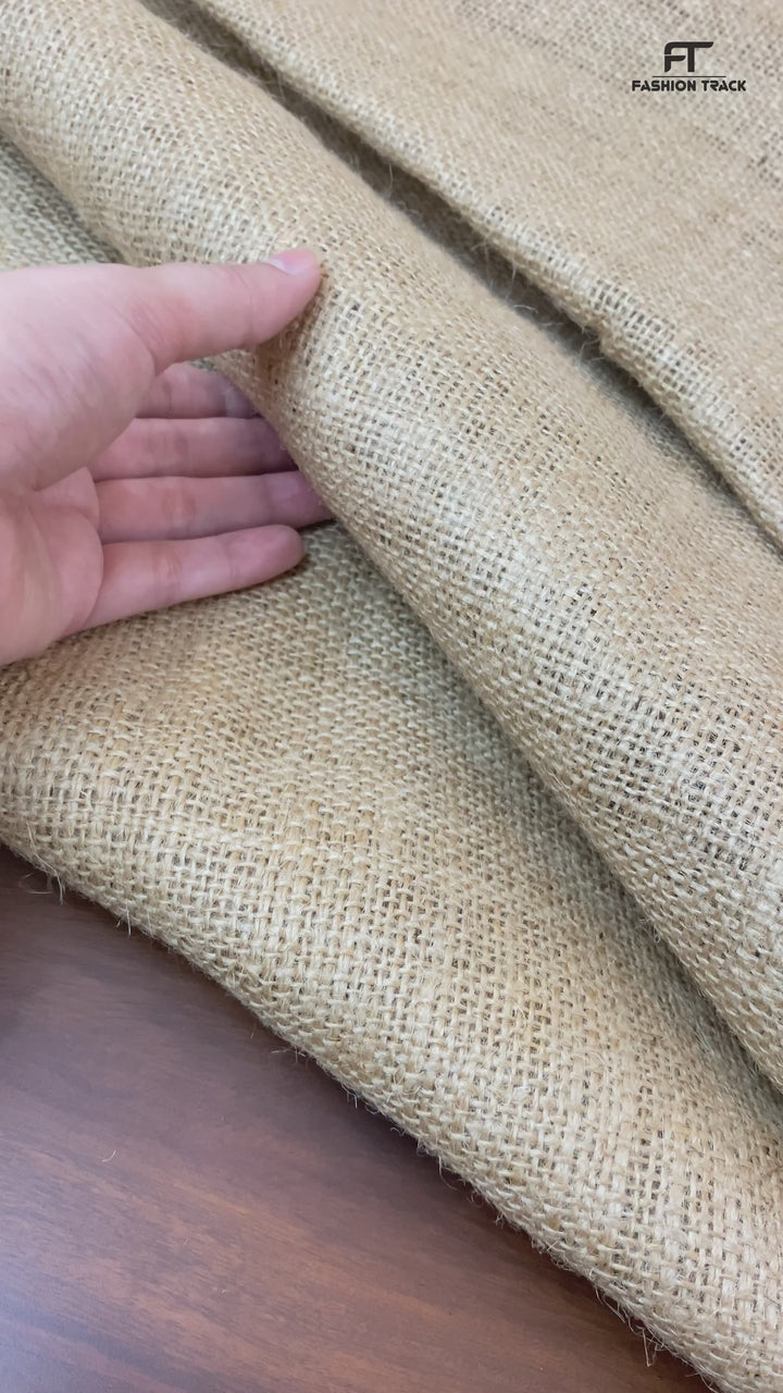 FT Fashion Track Hessian Fabric 40"/100cm Wide, 10m Natural Burlap 275Gsm Jute for Crafts, Upholstery & Decor