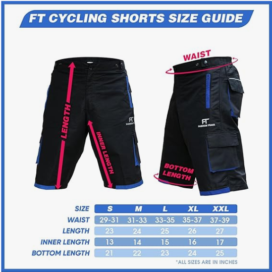 Men’s MTB Cycling Shorts - Breathable, Padded, Reflective