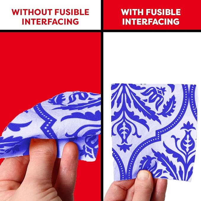 Iron-On Interfacing Fabric – White (Full Roll 100 Meters) | Mediumweight Fusible Backing for Sewing & Dressmaking